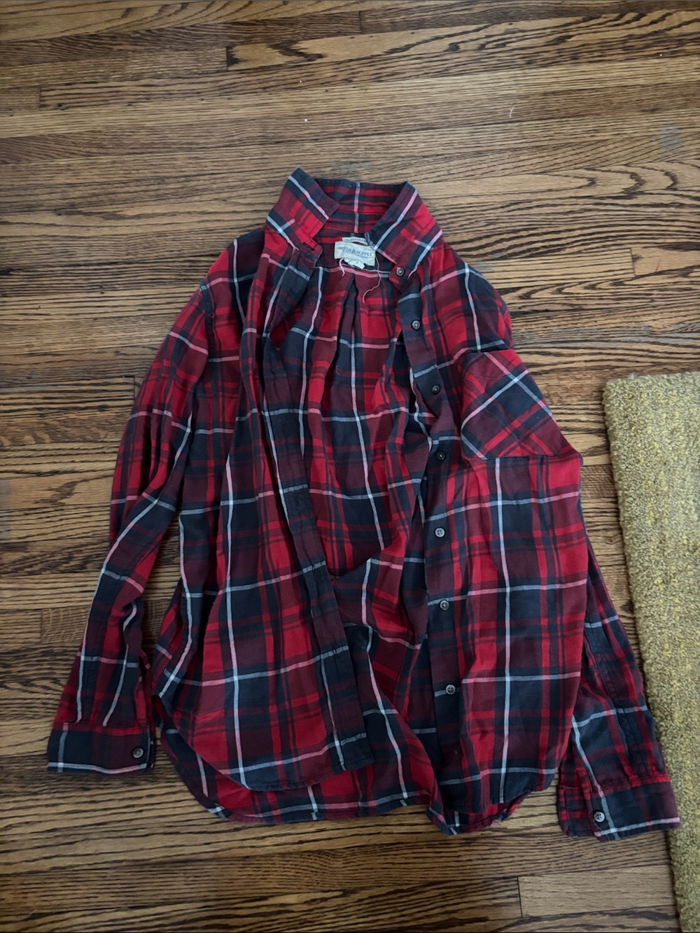 Ralph Lauren Red and Black Plaid Button-Down Shirt